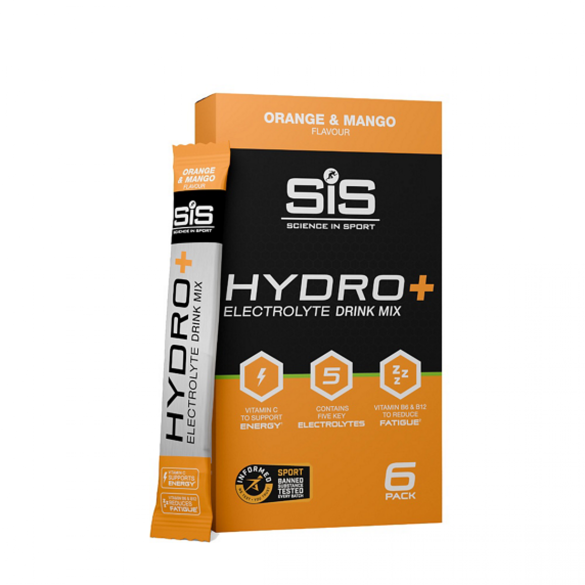SIS GO Hydro+bevanda elettrolitica, confezione da 6 pezzi  da 4,5g